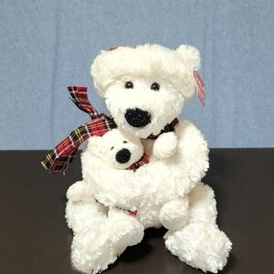 Gund Polar bear and cub holiday plush